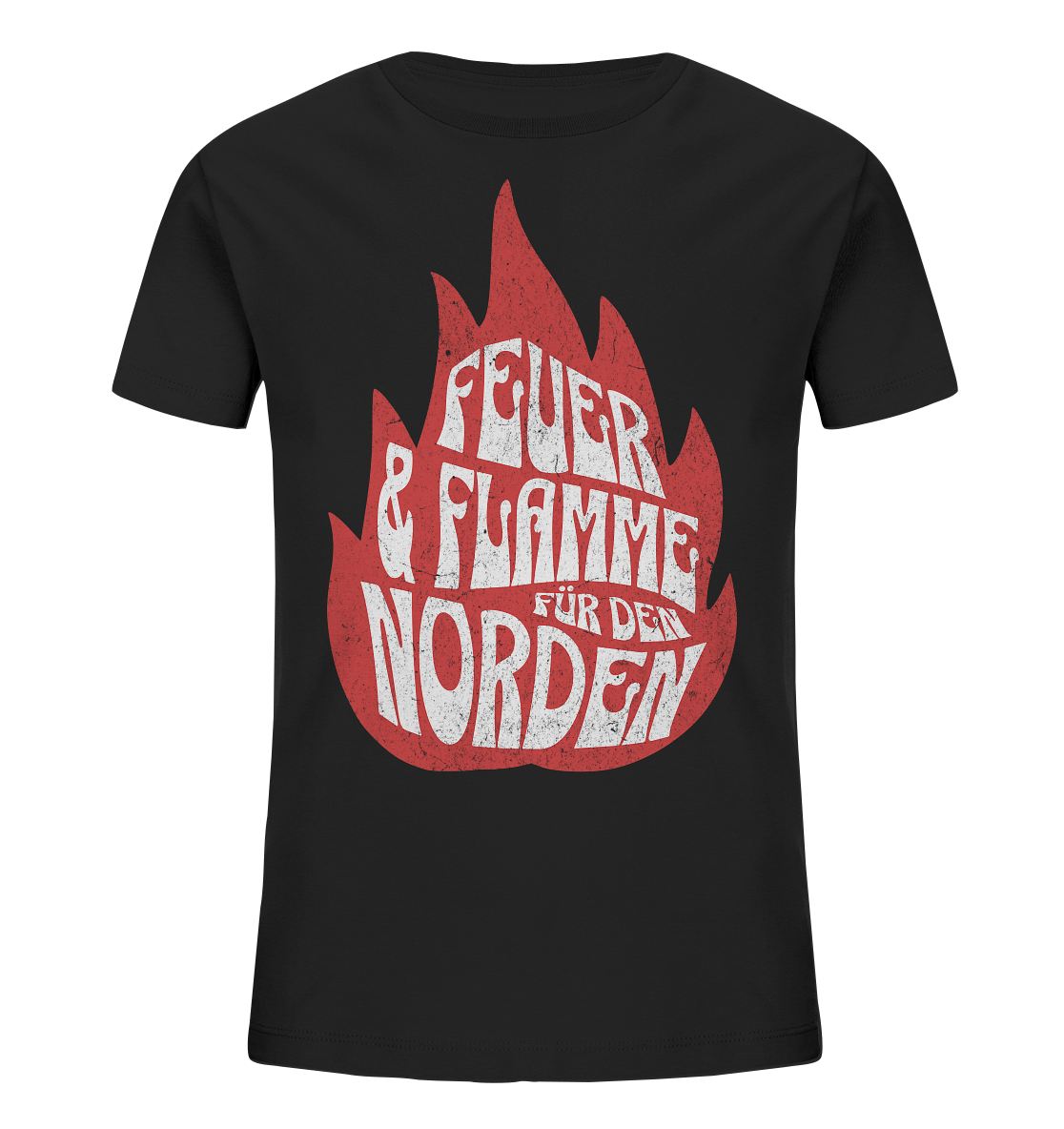 Feuer und Flamme für den Norden - Kinder Bio Shirt