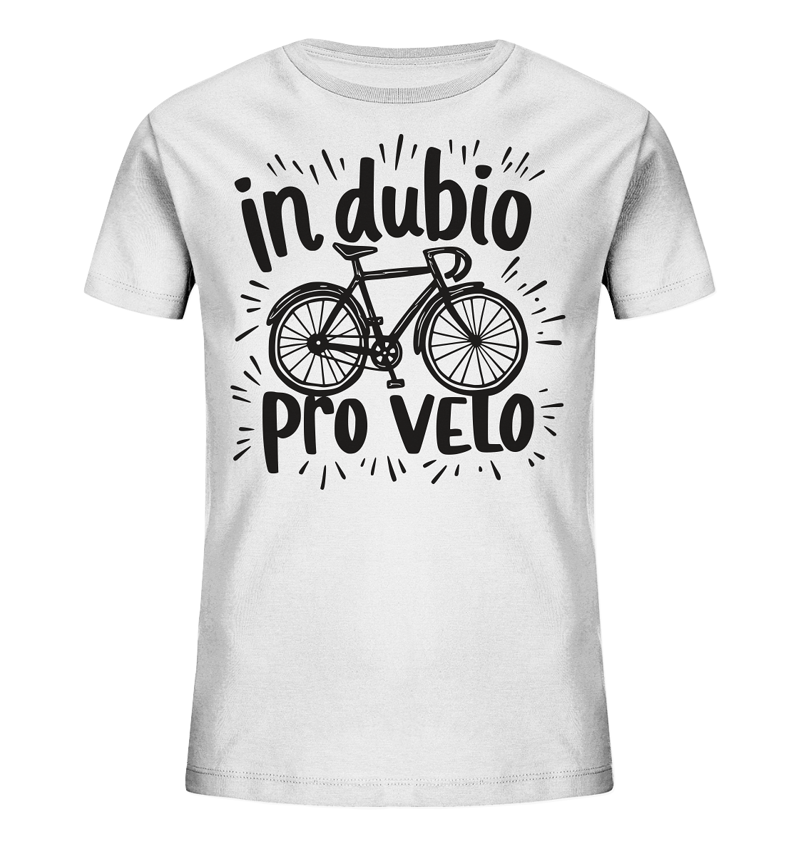 In dubio pro velo Fahrrad Spruch - Kinder Bio Shirt