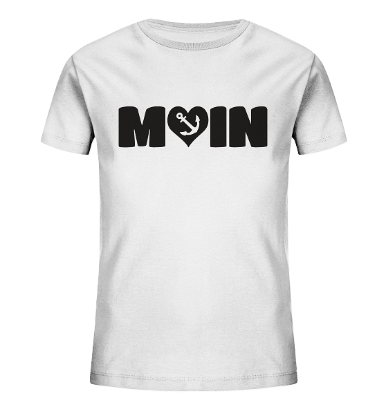 Moin Spruch mit Herz Anker - Kinder Bio Shirt