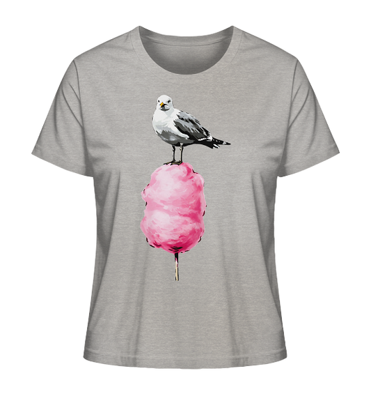 Möwe auf Zuckerwatte - Damen Premium Bio Shirt
