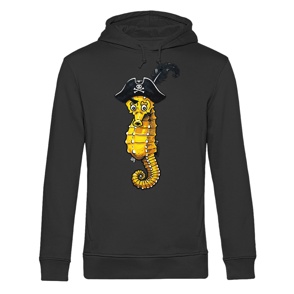 Seepferdchen Seeräuber Pirat - Herren Bio Hoodie