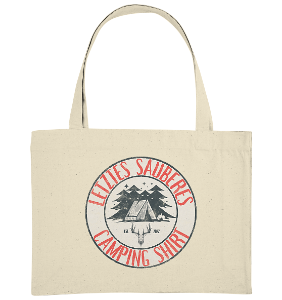 Letztes sauberes Camping Shirt - Bio Einkaufstasche
