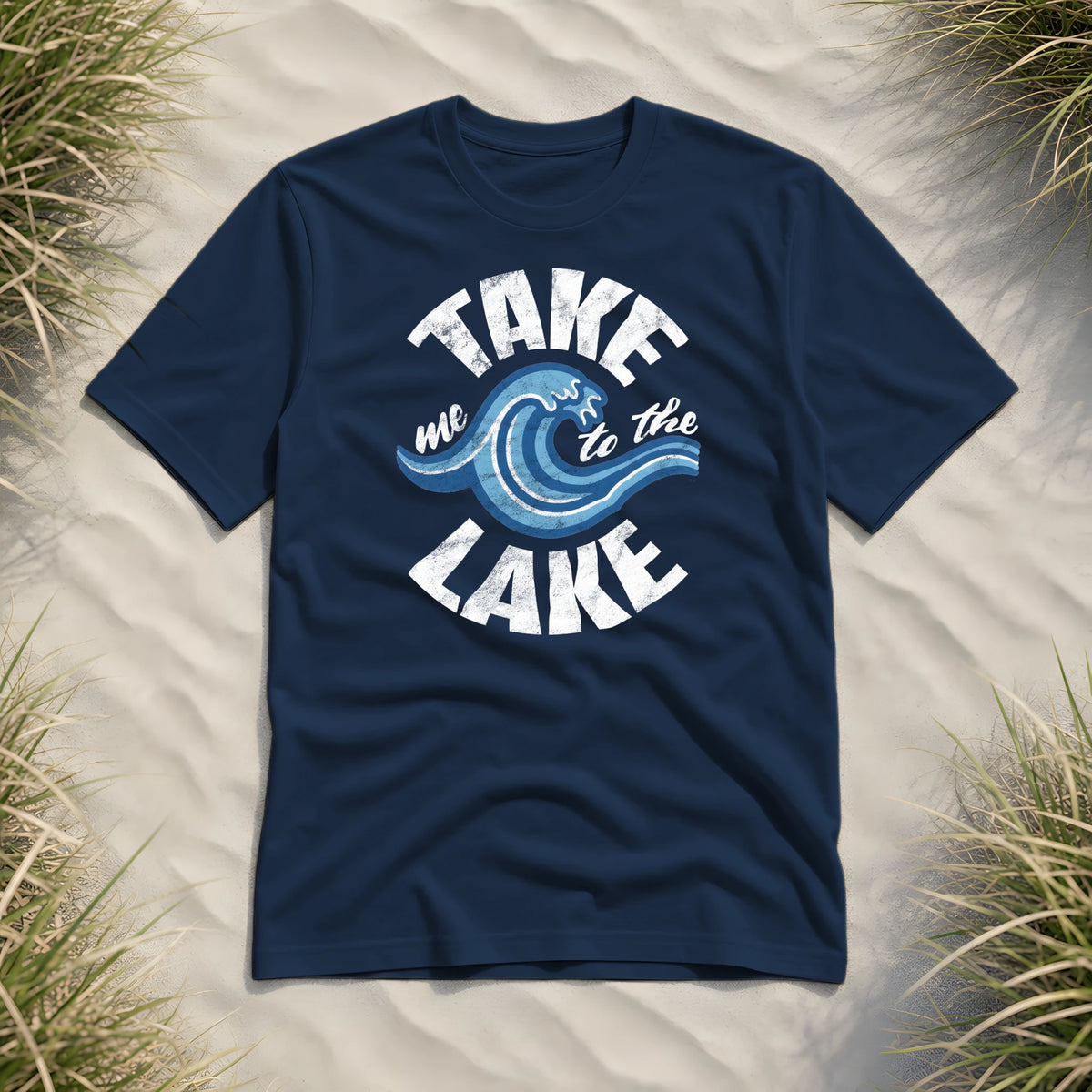 Take me to the Lake - Herren Premium Bio Shirt - French Navy - Küstenmode von Kiebitzdelle