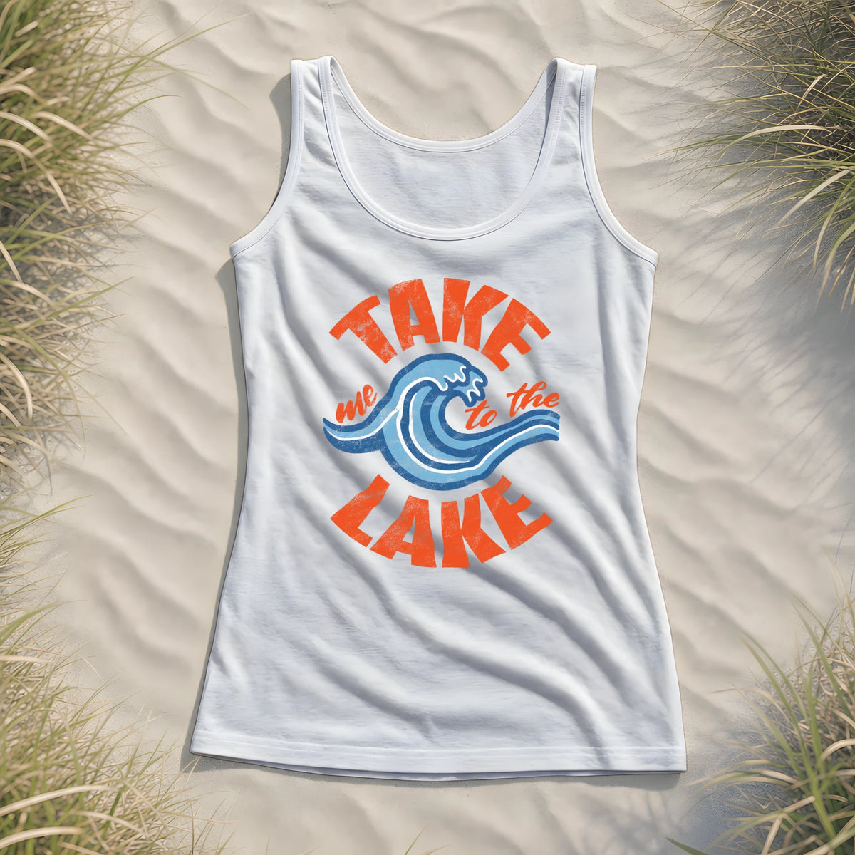Take me to the Lake - Damen Tank-Top - White - Küstenmode von Kiebitzdelle
