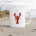 Roter Hummer - Tasse glänzend - White glossy - Küstenmode von Kiebitzdelle