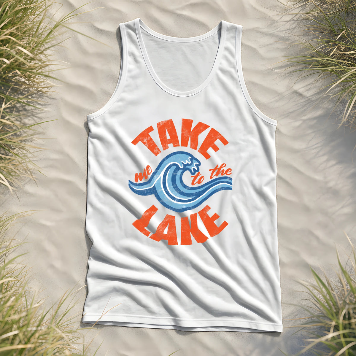 Take me to the Lake - Herren Tank-Top - White - Küstenmode von Kiebitzdelle