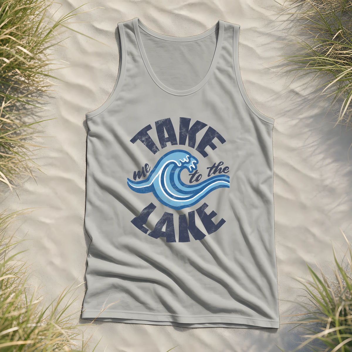 Take me to the Lake - Herren Tank-Top - Sport Grey (meliert) - Küstenmode von Kiebitzdelle