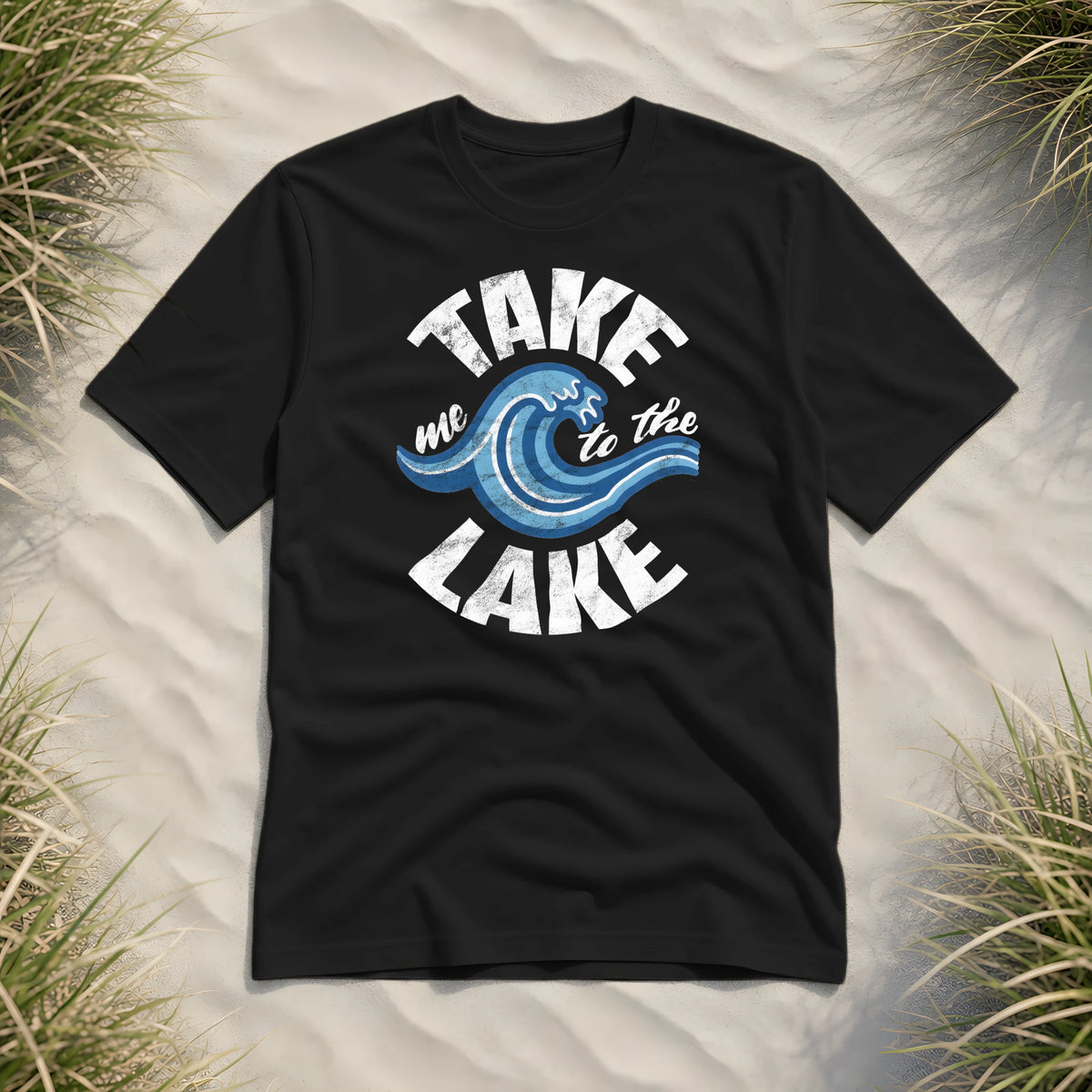 Take me to the Lake - Herren Premium Bio Shirt - Black - Küstenmode von Kiebitzdelle