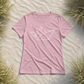 Papierschiff Papierboot Origami - Damen Premium Bio Shirt - Cotton Pink - Küstenmode von Kiebitzdelle