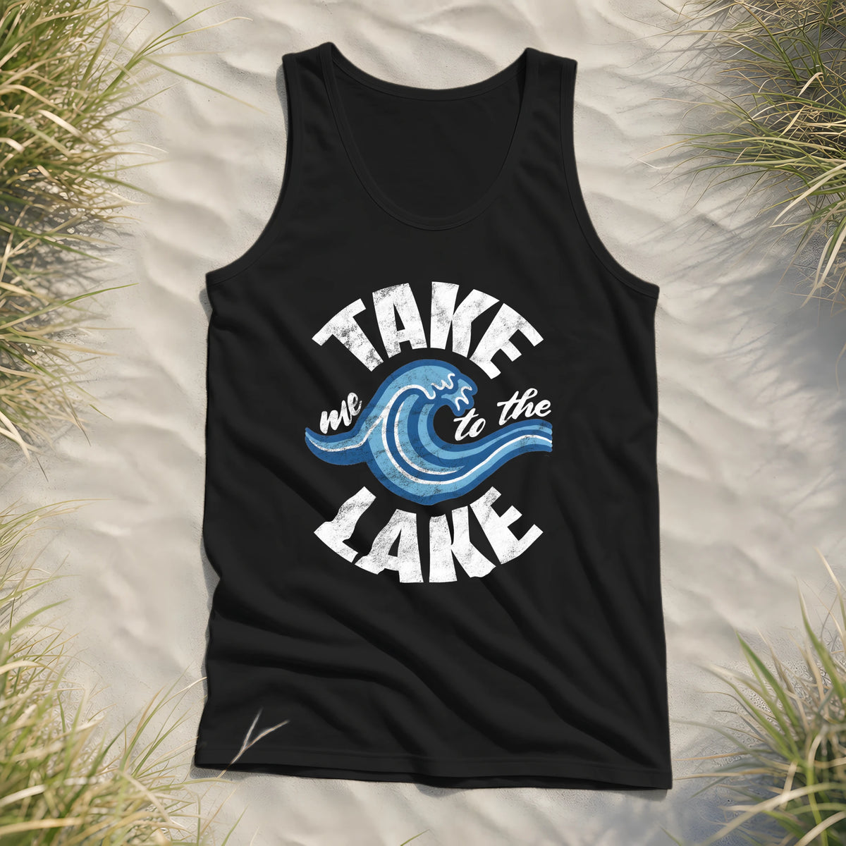 Take me to the Lake - Herren Tank-Top - Black - Küstenmode von Kiebitzdelle