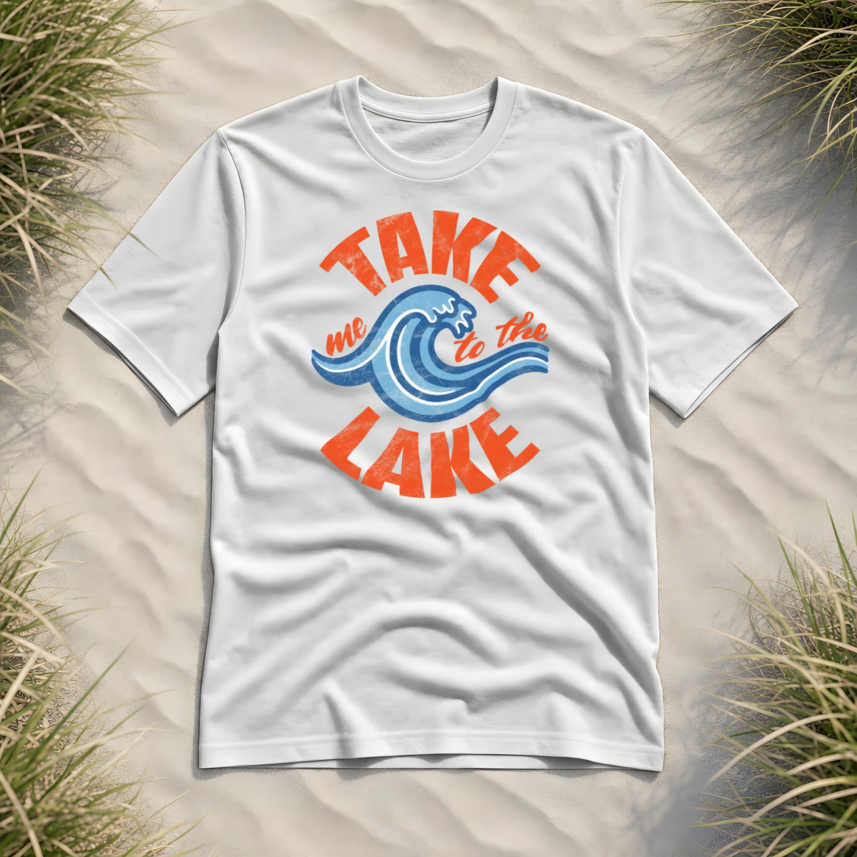 Take me to the Lake - Herren Premium Bio Shirt - White - Küstenmode von Kiebitzdelle