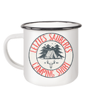 Letztes sauberes Camping Shirt - Emaille Becher - Kiebitzdelle