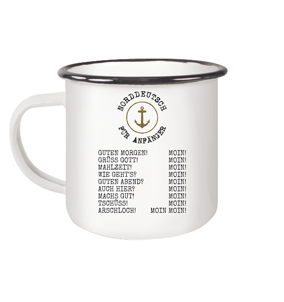 Norddeutsch für Anfänger - Emaille Becher - Kiebitzdelle