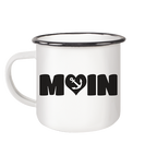 Moin Spruch mit Herz Anker - Emaille Becher - Kiebitzdelle
