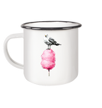 Möwe auf Zuckerwatte - Emaille Becher in White - Studio Ansicht - Kiebitzdelle