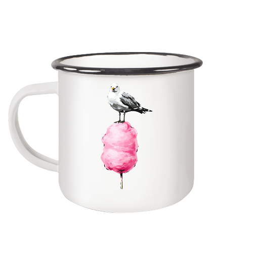 Möwe auf Zuckerwatte - Emaille Becher - Kiebitzdelle
