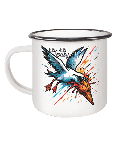 Eis Eis Baby Eisdieb Möwe - Emaille Becher