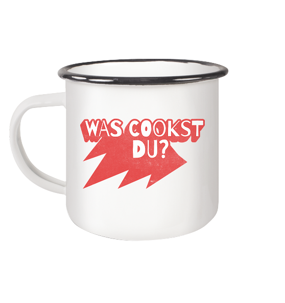 Was cookst du Lustig Kochen - Emaille Becher