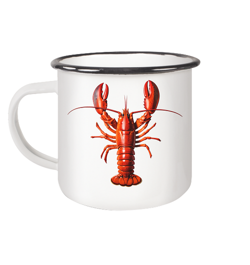 Roter Hummer - Emaille Becher - Kiebitzdelle