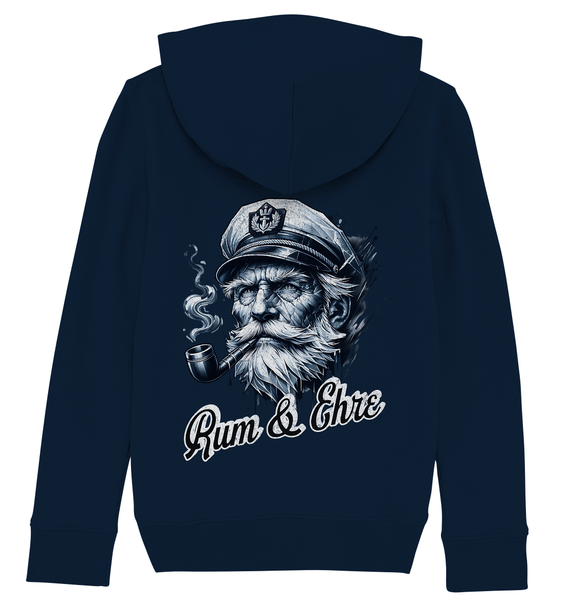 Rum und Ehre Kapitän - Kinder Bio Hoodie - Kiebitzdelle