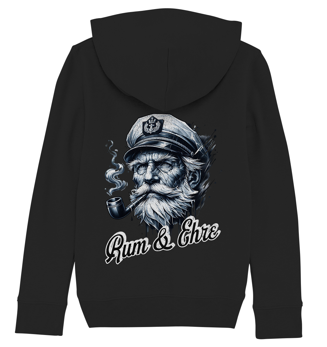 Rum und Ehre Kapitän - Kinder Bio Hoodie - Kiebitzdelle
