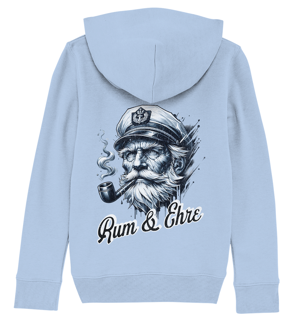 Rum und Ehre Kapitän - Kinder Bio Hoodie - Kiebitzdelle