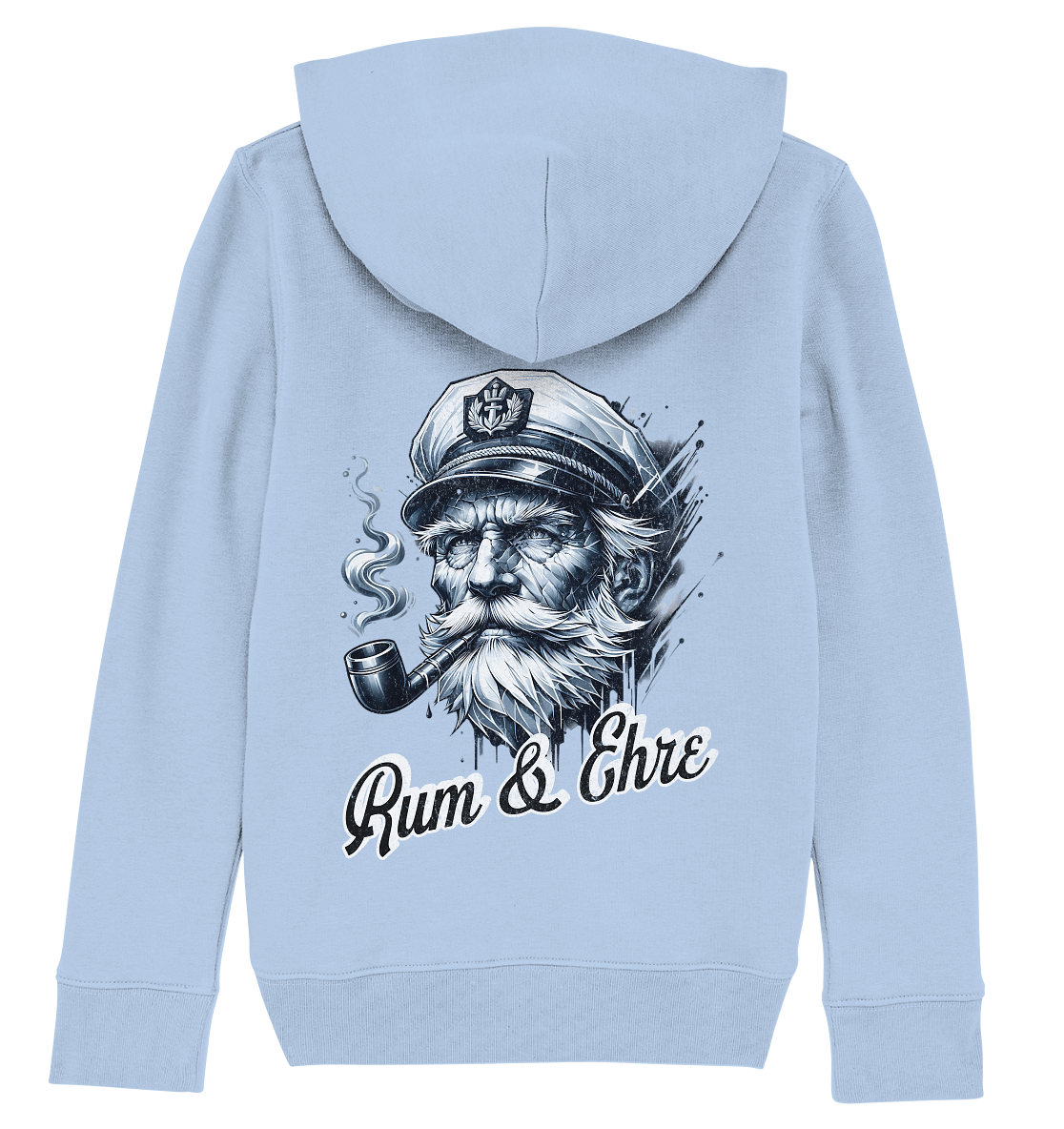 Rum und Ehre Kapitän - Kinder Bio Hoodie - Kiebitzdelle