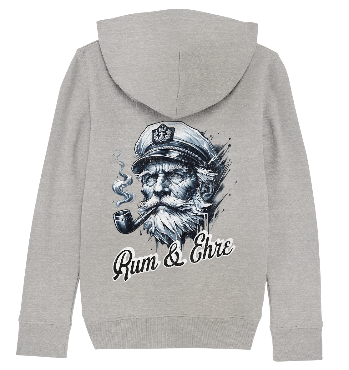 Rum und Ehre Kapitän - Kinder Bio Hoodie - Kiebitzdelle