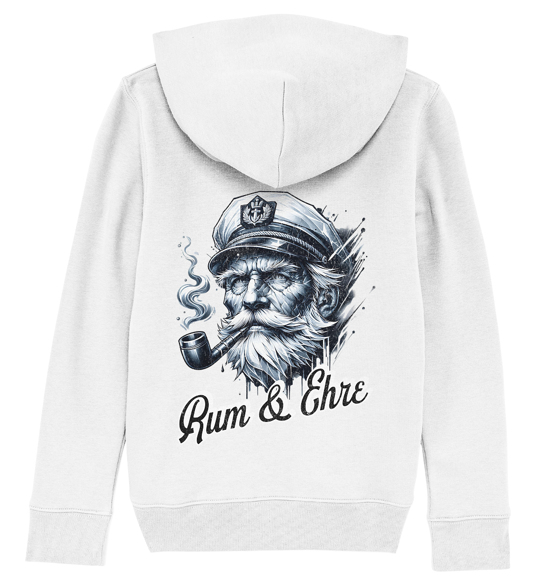 Rum und Ehre Kapitän - Kinder Bio Hoodie - Kiebitzdelle
