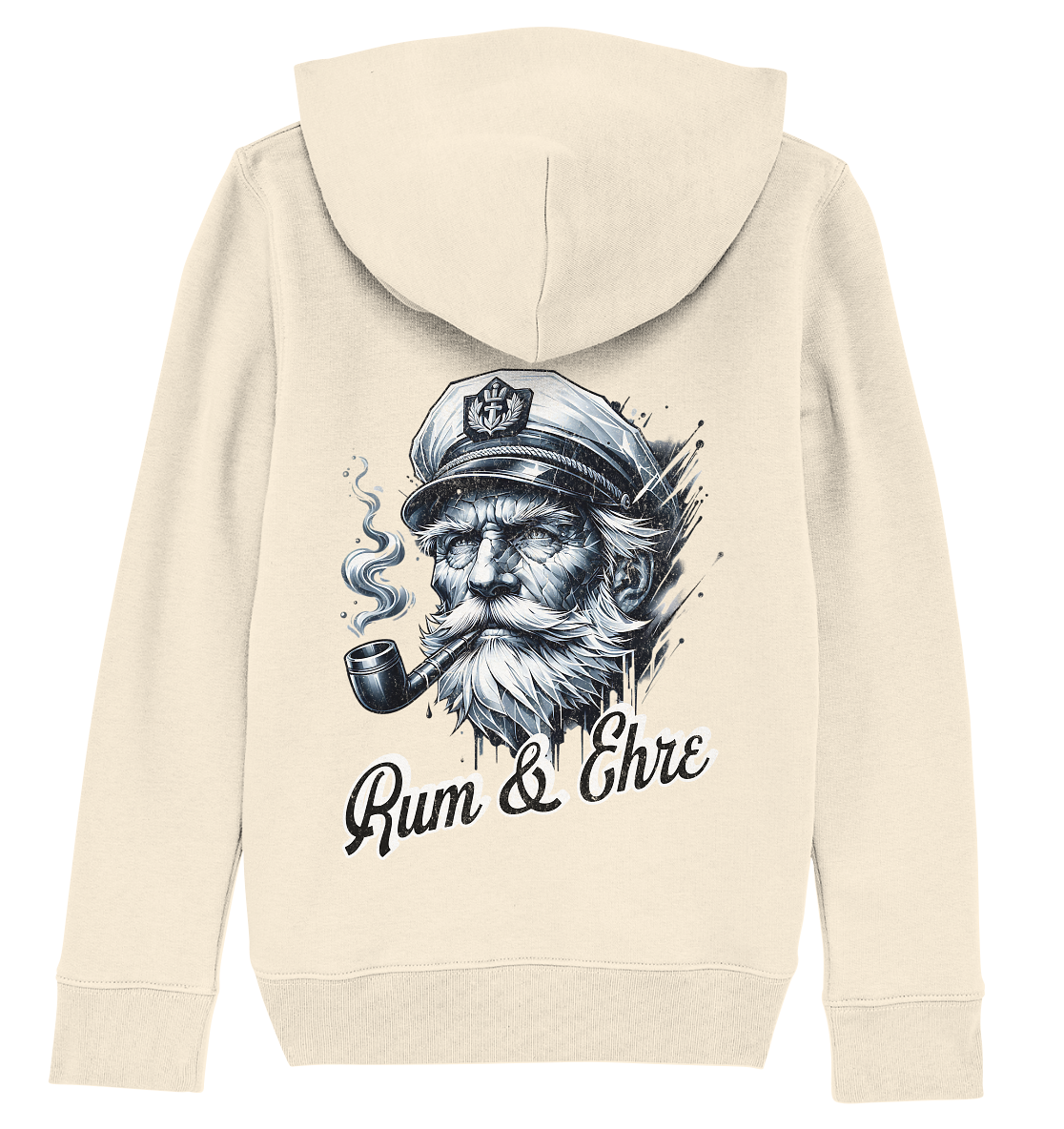 Rum und Ehre Kapitän - Kinder Bio Hoodie - Kiebitzdelle