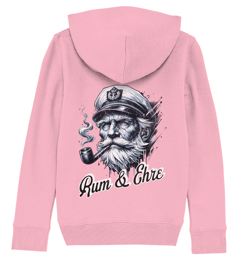 Rum und Ehre Kapitän - Kinder Bio Hoodie - Kiebitzdelle