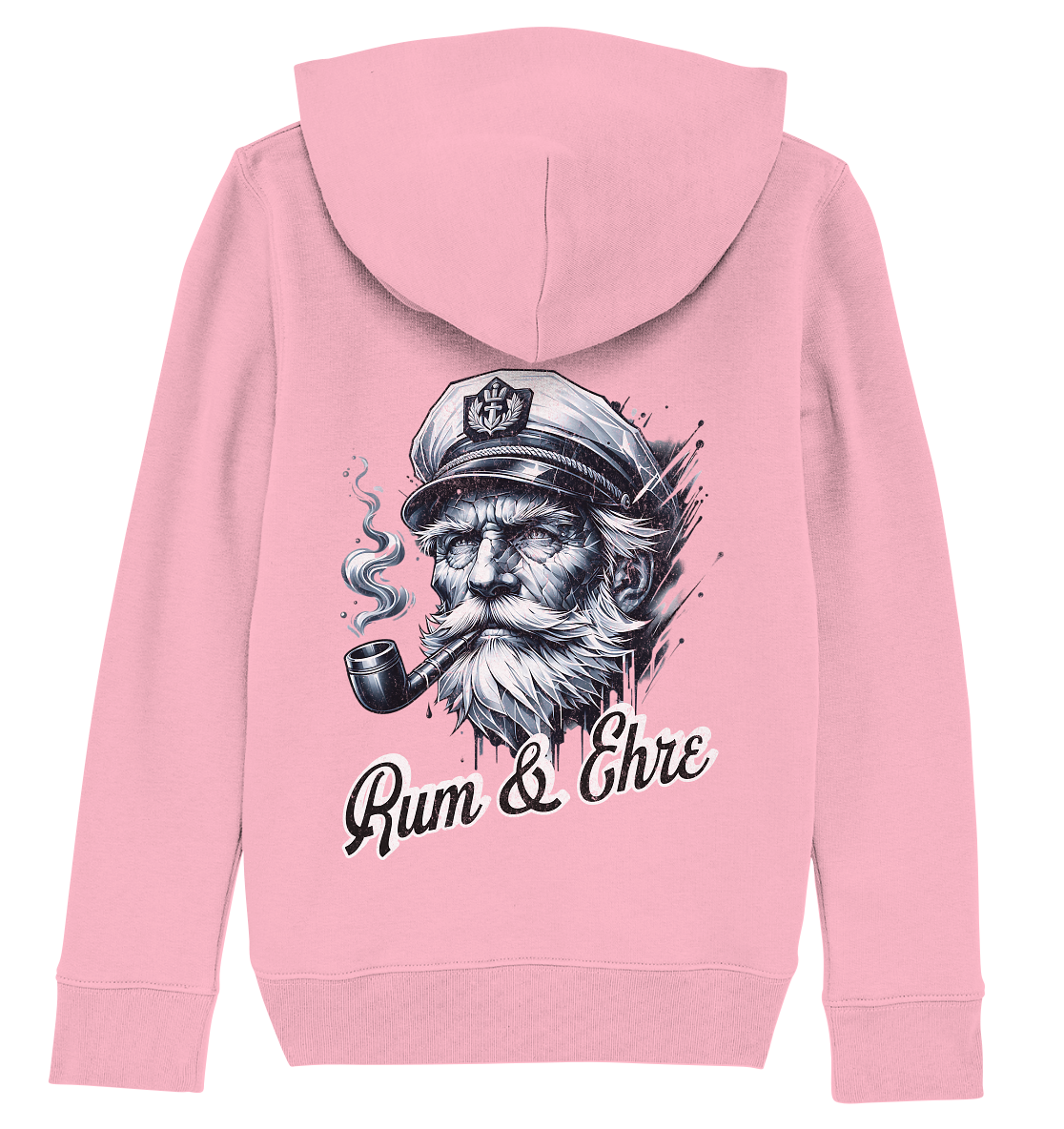 Rum und Ehre Kapitän - Kinder Bio Hoodie - Kiebitzdelle
