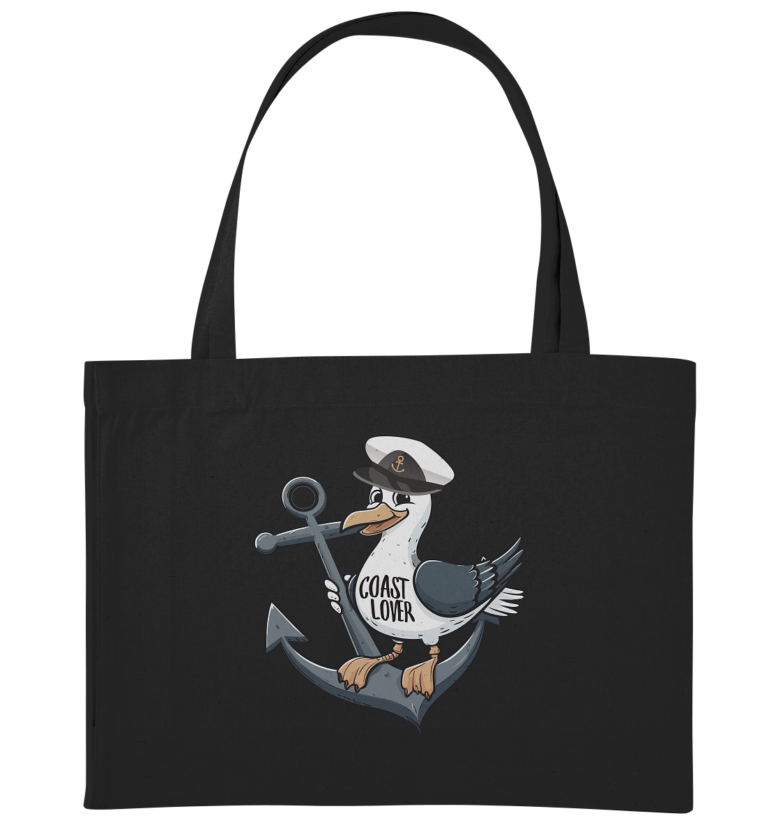 Coast Lover Möwe Kapitän - Bio Einkaufstasche