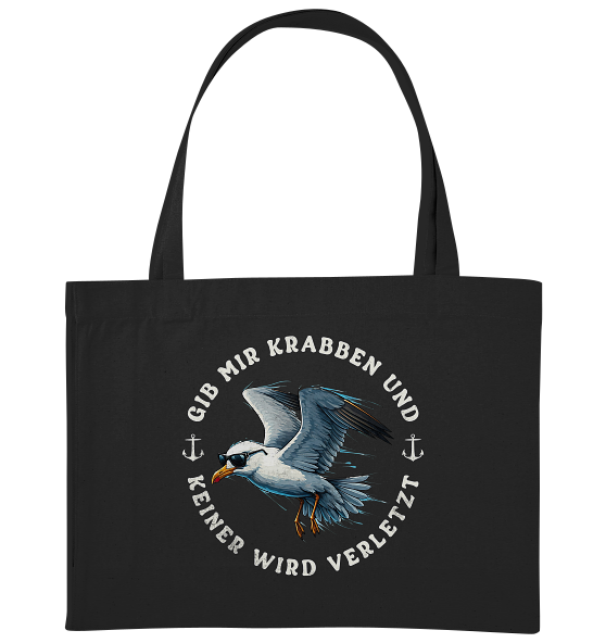 Gib mir Krabben und keiner wird verletzt - Bio Einkaufstasche
