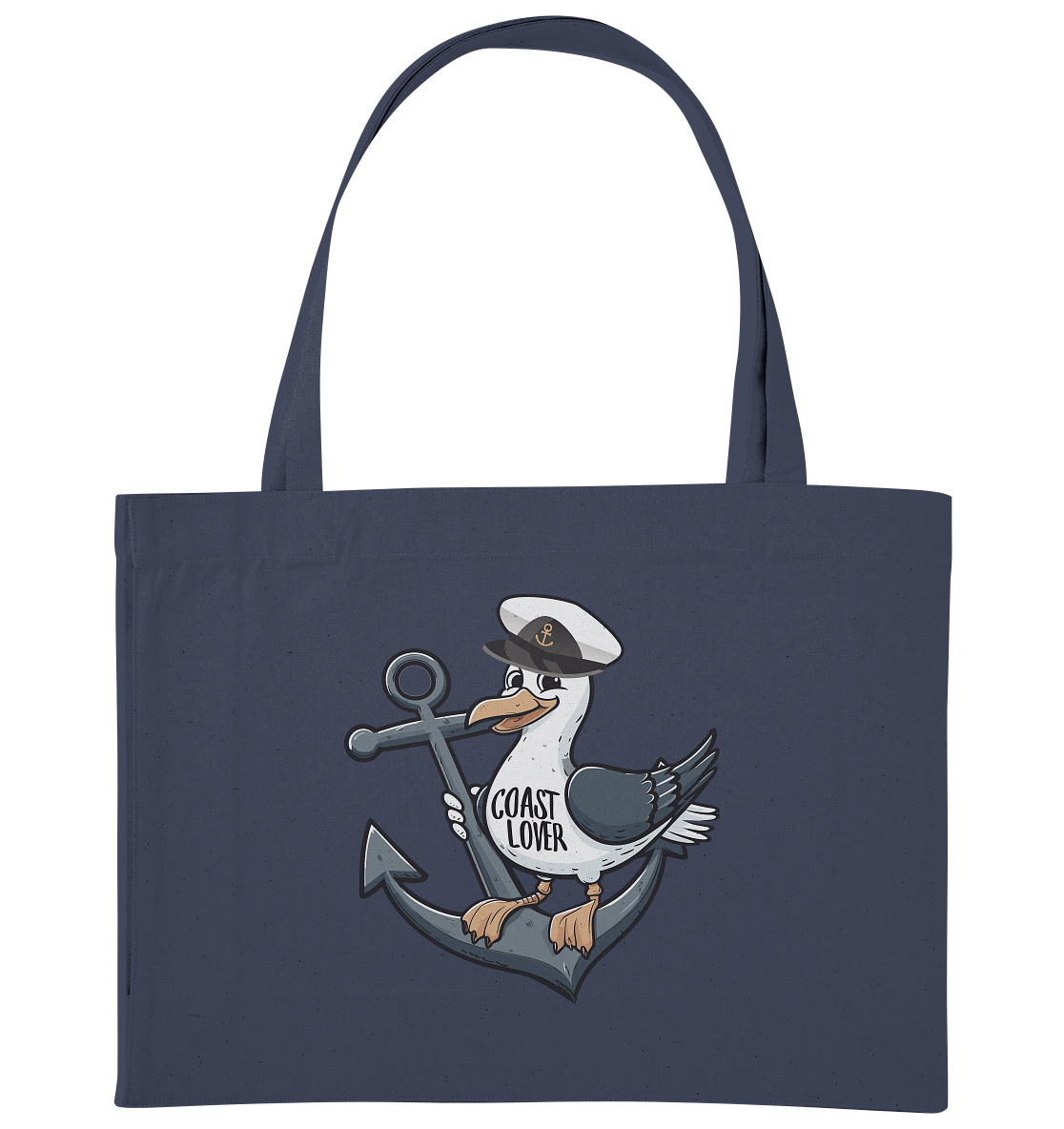 Coast Lover Möwe Kapitän - Bio Einkaufstasche