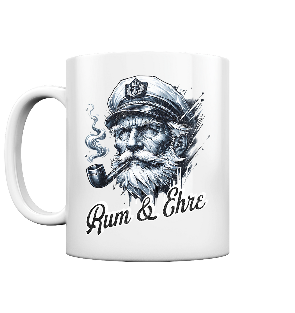 Rum und Ehre Kapitän - Tasse glänzend - Kiebitzdelle