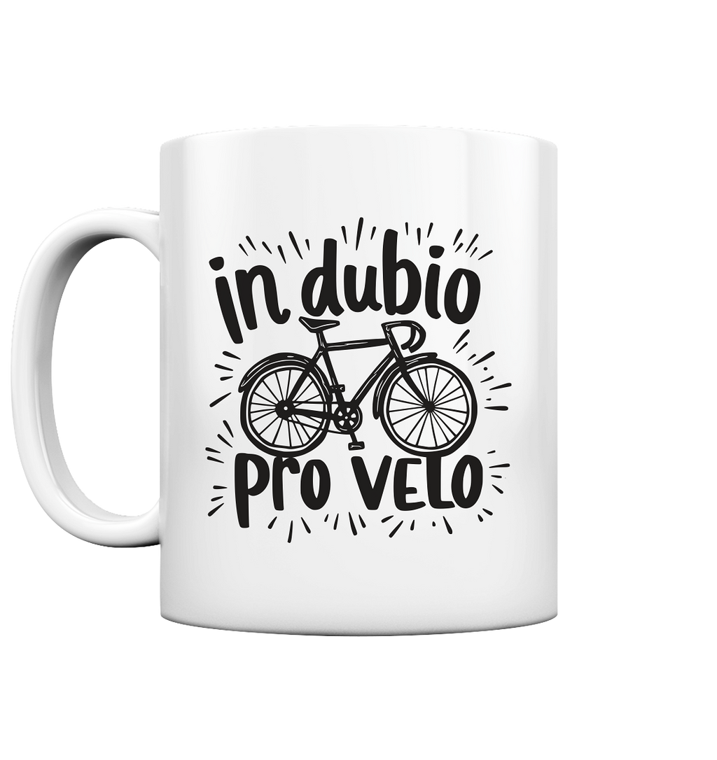 In dubio pro velo Fahrrad Spruch - Tasse glänzend - Kiebitzdelle