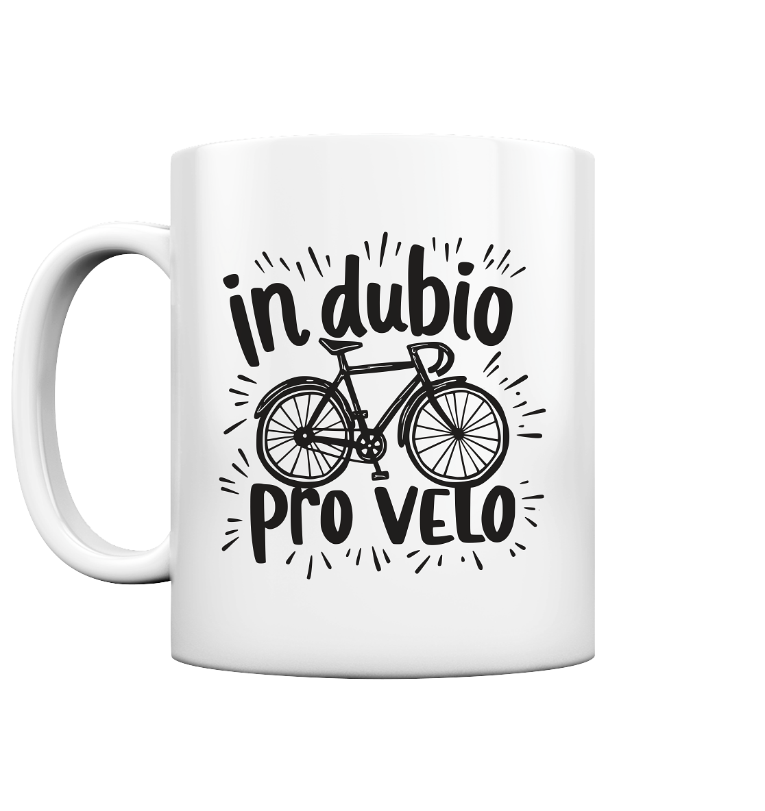In dubio pro velo Fahrrad Spruch - Tasse glänzend - Kiebitzdelle
