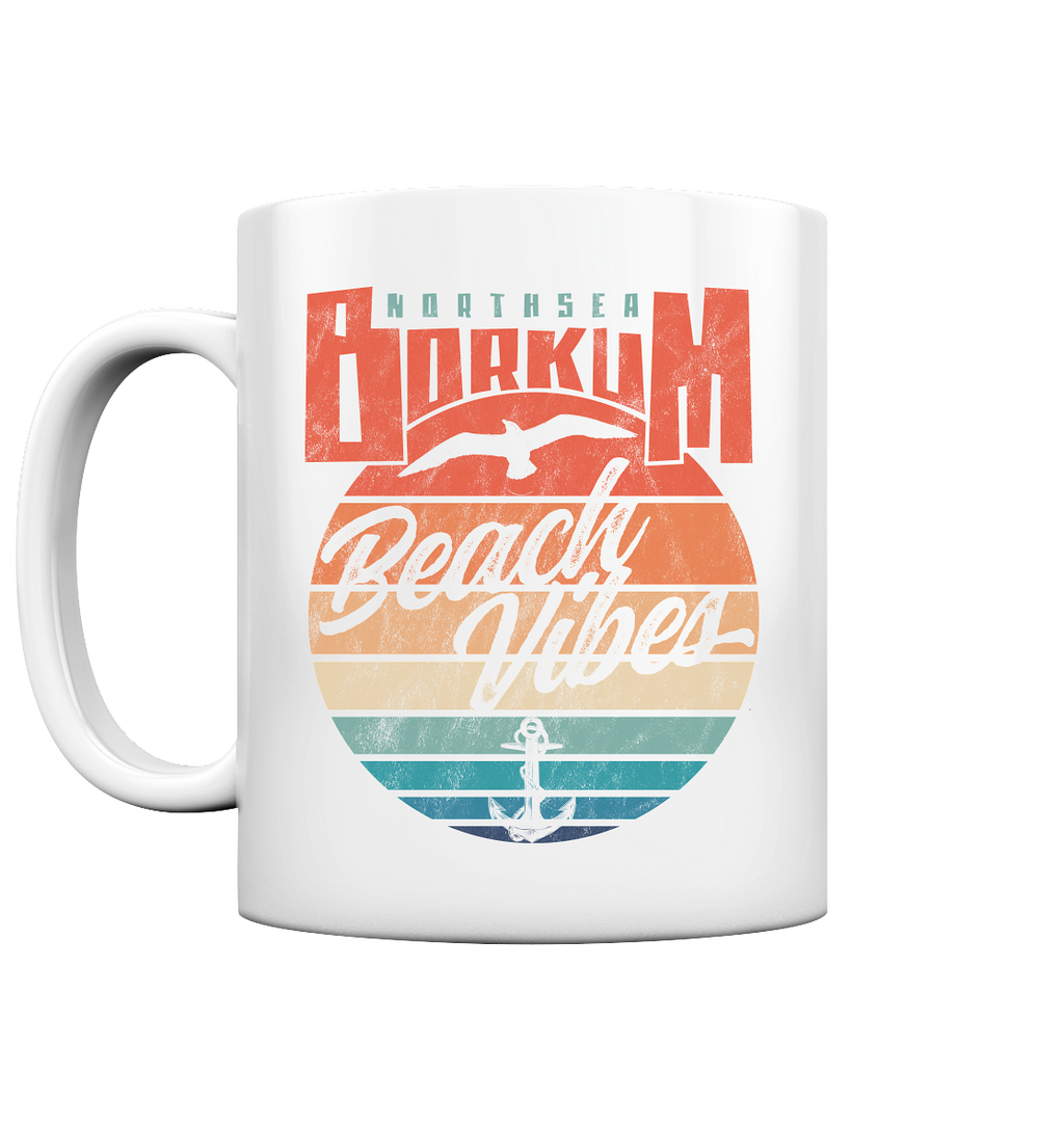 Borkum Beach Vibes - Tasse glänzend - Kiebitzdelle