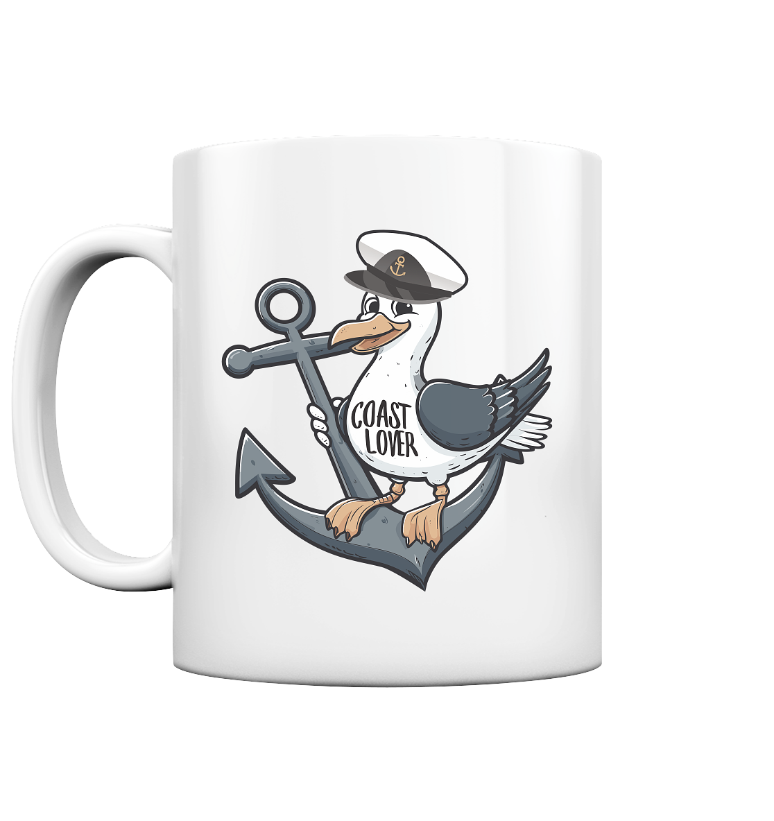 Coast Lover Möwe Kapitän - Tasse glänzend