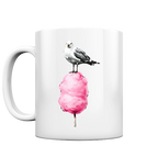 Möwe auf Zuckerwatte - Tasse glänzend in White glossy - Studio Ansicht - Kiebitzdelle
