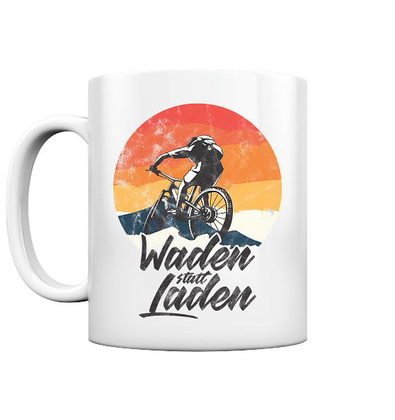 Waden statt Laden Fahrrad E-Bike Radtrikot - Tasse glänzend - Kiebitzdelle