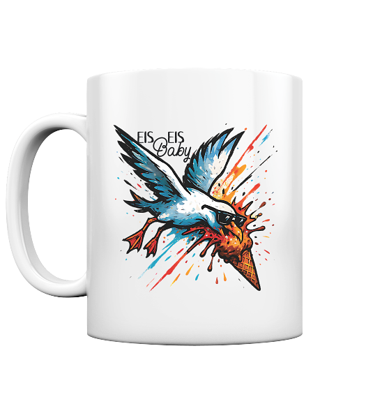 Eis Eis Baby Eisdieb Möwe - Tasse glänzend - Kiebitzdelle