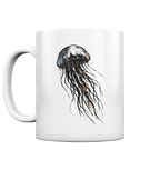 Street Art Qualle - Tasse glänzend in White glossy - Studio Ansicht - Kiebitzdelle