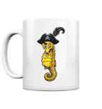 Seepferdchen Seeräuber Pirat - Tasse glänzend in White glossy - Studio Ansicht - Kiebitzdelle