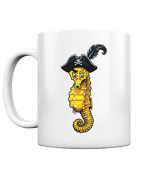 Seepferdchen Seeräuber Pirat - Tasse glänzend