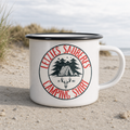 Letztes sauberes Camping Shirt - Emaille Becher - White - Küstenmode von Kiebitzdelle