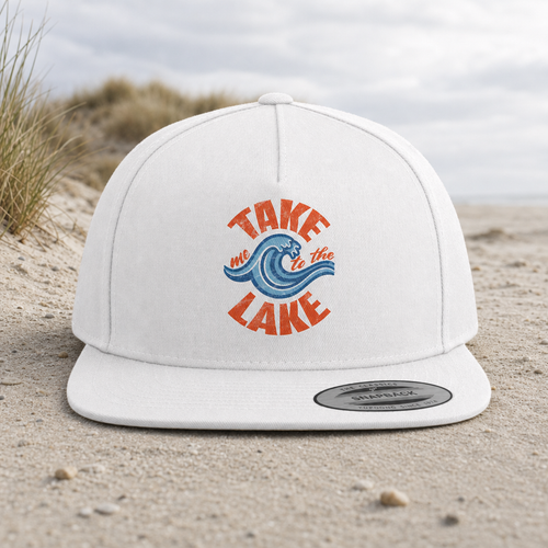 Take me to the Lake - Premium Snapback Cap - White / Green - Küstenmode von Kiebitzdelle