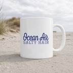 Ocean Air Salty Hair - Tasse glänzend - White glossy - Küstenmode von Kiebitzdelle