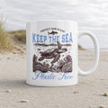 Keep the Sea Plastic Free Umweltschutz Spruch - Tasse glänzend - White glossy - Küstenmode von Kiebitzdelle